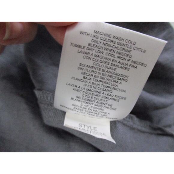 Ellen Tracy Linen Tunic Top Women Small Roll Tab Gold Zipper Tassel Trim Popover - Picture 15 of 16